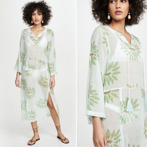 Roller Rabbit Lotella Kurta Tunic Dress Swim Cover Up Sleepy Leopard